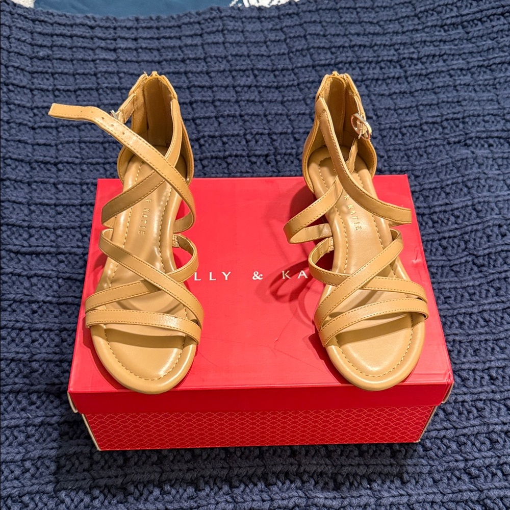 Kelly & Katie Mustard Strappy Heels